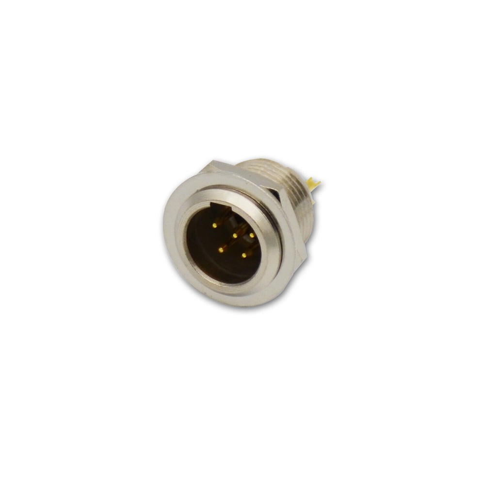 Panel Mount Mini XLR 5 Pin Male Connector for Audio Equipment