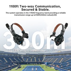 US Hollyland Solidcom C1 Pro Wireless Intercom Master Headset Full Duplex 1100ft