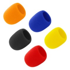 5Pcs Durable Wireless Mic Covers Sponge Microphone Windscreens Assorted Colors