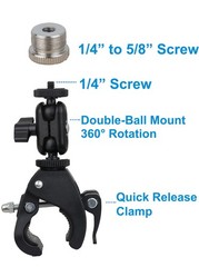 Hocoder Mic Crab Clamp Microphone Mount with (0.6″to 1.4″), Black