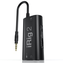 IK Multimedia iRig 2 portable guitar audio interface, lightweight audio…