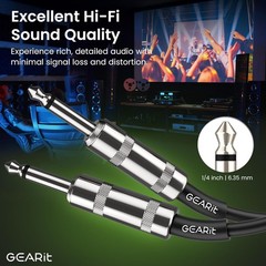 Professional Speaker Cable 25ft 12AWG Pure Copper 1/4 inch to 1/4 inch TS Str…
