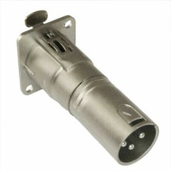 3 Pin XLR Female To Male Audio Pass Through Feed Panel Mount Connector Adapter