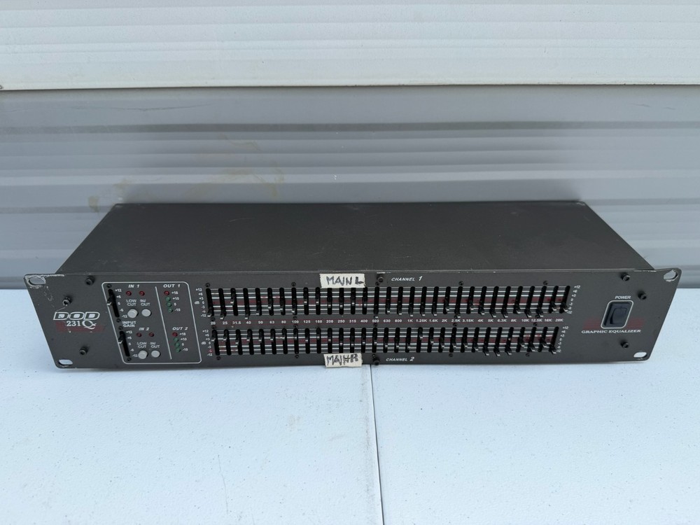 DOD 231QX Dual 31 Band EQ Rack Mount Graphic Equalizer
