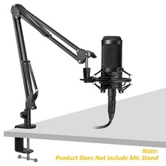 Metal Desk Clamp for Mic Stand, C-Mount Boom Arm Table Clamp, Side Knob Adjus…