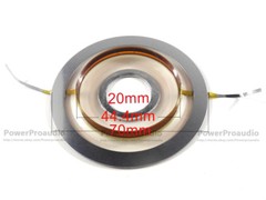 Replacement diaphragm Kit for BMS 4544 44.4mm Aluminium flat wire 8 ohm