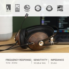 MEZE AUDIO | 99 Classics Walnut Silver & one size fits-all, + Boom Mic