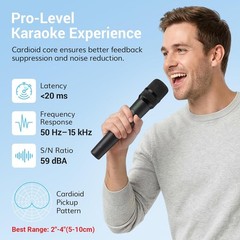 Long-Range Wireless Microphone with USB Charging – Perfect for Singing & Events