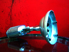 Vintage 1958 Stromberg Carlson MC-41 dynamic microphone Shure 55S Elvis w stand