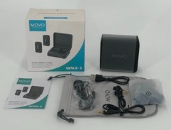 Movo WMX-2 Wireless Lavalier Microphone System for DSLR Vlogging w Charging Case