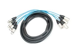 Elite Core PEX415 | 4 Channel Fan To Fan XLR Extension Snake | 15′ ft