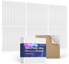 Artvivid 6-Pack Self-Adhesive Acoustic Wall Panels, Home Décor 24″ x 24″ x 0.4″