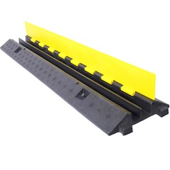 3 Pack of 2 Channel Rubber Cable Protector Ramps Heavy Duty 11000lbs Capacity