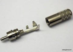 Switchcraft 3502A Long Body Cable End RCA Male Phono Connector- Solder Terminals