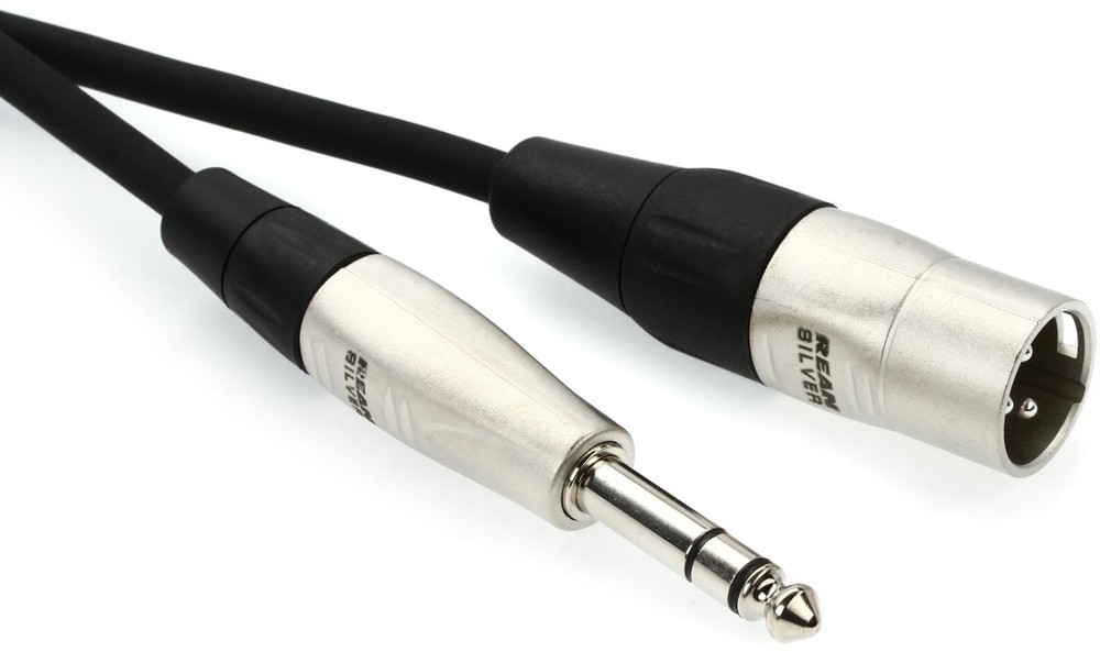 Hosa HSX-015 Pro Balanced Interconnect, REAN 1/4 in TRS to XLR3M, 15 ft