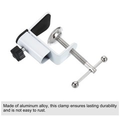 Universal Adjustable C-Clamp Mount Holder for Microphone, Lamp, 4 Pcs, White