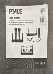 Pyle VHF Fixed Frequency Wireless Microphone System, Adjustable Volume Controls