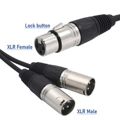 1.5FT XLR 3Pin Female to Dual Male Y Splitter Cable, Balanced 1 XLR Female to…