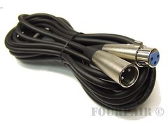 15ft – Shielded 3-Pin XLR Extension Microphone Mic Audio Cable Cord Male Female