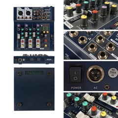 4 Channel Audio DJ Mixer System W/ USB Studio Stage Karaoke Mixing Console Sound