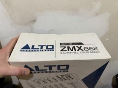 Alto Professional ZMX862 6-Channel 2-Bus Compact Mixer w/ Power Supply W/Box