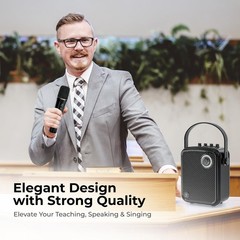 Voice Amplifier with 2 Wireless Microphones, 70W Portable Bluetooth Speaker