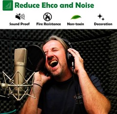 Sound Proof Foam Panels 1.5“ Thick, Egg Crate Design for Quiet Spaces