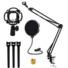 Desk Mount Holder 32″ Microphone Scissor Arm Sets Mic Stand Suspension Boom