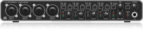 Behringer USB Audio Interface 4 Inputs 4 Outputs 24-bit 192kHz UMC404HD NEW