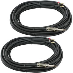2x 50 FT foot feet pro audio 1/4 to dual banana plug speaker cable PA 16 gauge