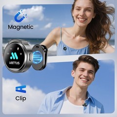 Mini Microphone for iPhone 17/16/15-7/Android/Tablet,Lavalier Wireless Microp…