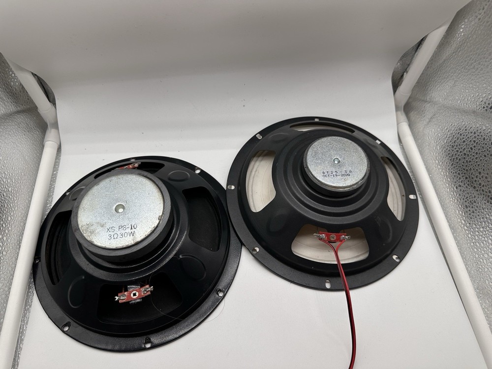 Pair of 8” 3 Ohm 30W Speaker Drivers OEM Tested Working Paper Cone
