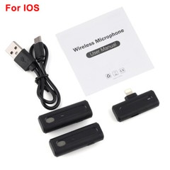 Wireless Lavalier Microphone Audio Video Recording Mini Mic For Android iphone