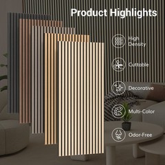 TONOR Wood Wall Panels for Interior Wall Decor, Wood Slat Acoustic Panels