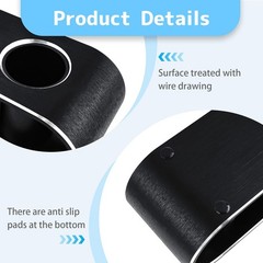 Black Aluminum Alloy Desktop Microphone Storage Holder Tabletop Mic Organizer