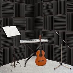 Acoustic Studio Absorption Foam Panel, 6 Pack 2″x12″x12″ Sound Proof Wall Panels