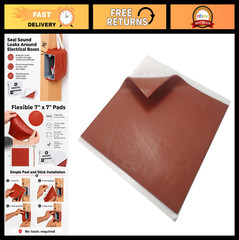 Soundproofing Putty Pads 7″x7″ (10 Pack) – Peel & Stick Noise Reduction for Boxe