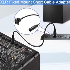 XLR Female To Male Panel Mount Cable Connector Gold Plated 3Pin 35cm/13.8 In