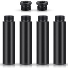 4 Pieces Mic Stand Extension Tube 5/8 Inch Microphone Extension Pipe Aluminium