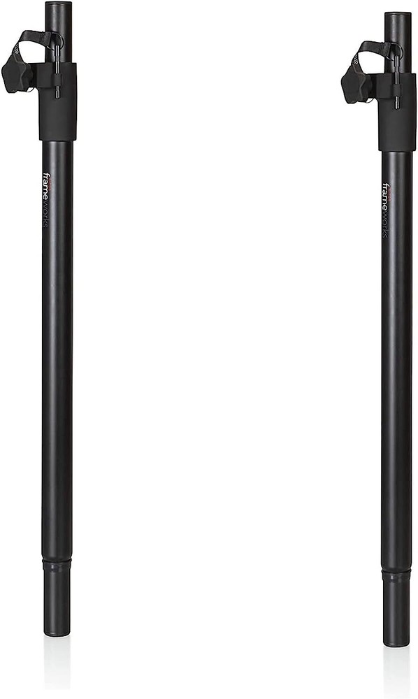 Gator Two Pack of Standard Subwoofer Speaker Pole Mounts with Adjustable Height
