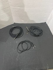 Lot of 3 1/4″ TS Instrument Cables – D’Addario 20ft & Professional Low-Noise