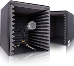 Pyle PSIB27X2 2-Pc Recording Shield Box-Microphone Foam Booth Cube (Open Box)