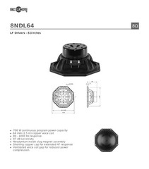4 x B&C 8NDL64 8″ Neodymium Woofer 700 Watts Pro Mid-Bass Speaker 8-Ohms (FOUR)