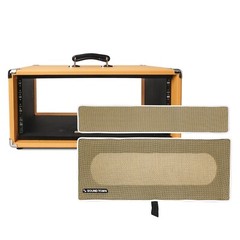 Sound Town Vintage 4U Amp Rack Case, 12.5″ Depth, Dust Cover,Orange (STVRC-4OR)