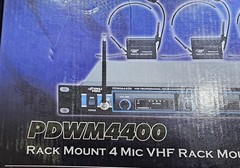 PYLE PRO VHF AUDIO WIRELESS HEADSET PDWM4400 w 3 TRANSMITTERS