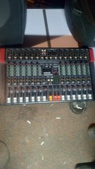 2 Active Self Powered Speaker And A 12 Channel Mixer (With Cables)