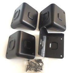 4 Black Plastic Speaker Box Corners For 15″ to 18″ Cabinets W/Screws 85x85x100mm