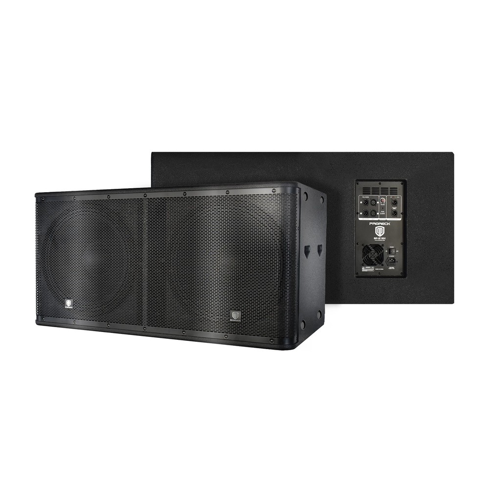 PRORECK Dual 18 inch Active PA Subwoofer 5000W Church School Auditorium Sound