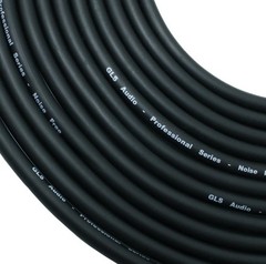 GLS Audio 25 Ft Patch Cable Cords – XLR Male to 1/4 inch TRS Black Cables – 25′