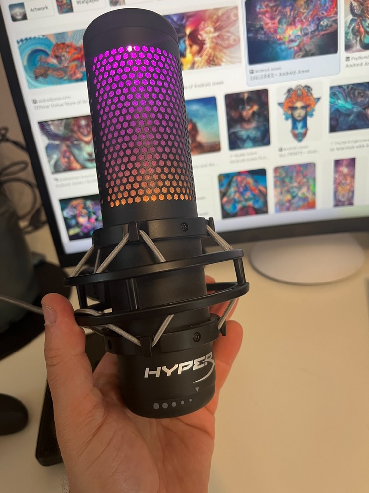 HyperX QuadCast S RGB LED USB Cardioid Microphone – Black